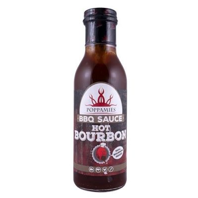 Poppamies Hot Bourbon BBQ Grill Sauce - Marinade, 410 g.