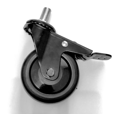 Grill body wheel with lock mechanism