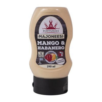 Poppamies Mango & Habanero chili pepper mayonnaise sauce, 290 ml.