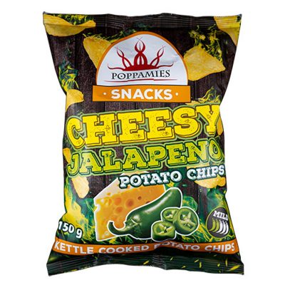 Potato chips with cheese and jalapenos, 150 g.
