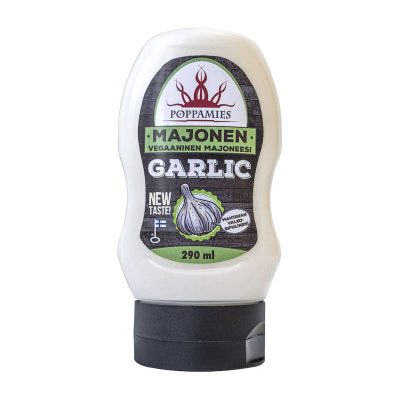 Poppamies Vegan Garlic mayonnaise sauce, 290 ml.
